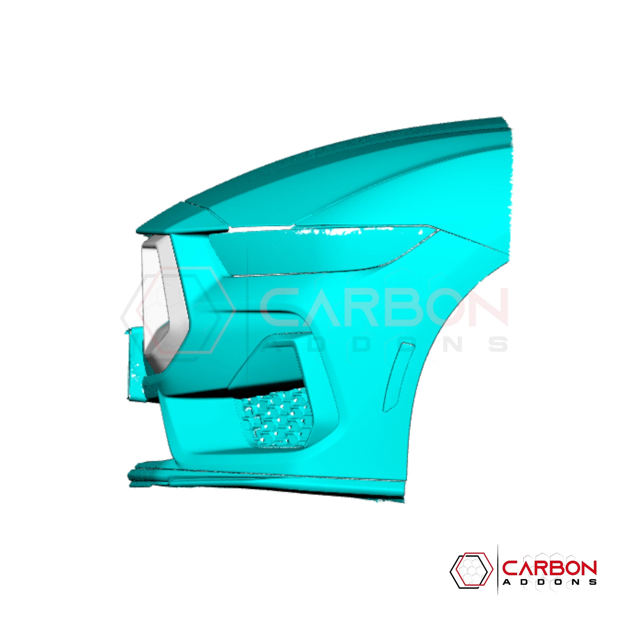 2024+ Ford Mustang S650 GT Carbon Fiber Front Bumper Grille Trim Covers | 2pcs