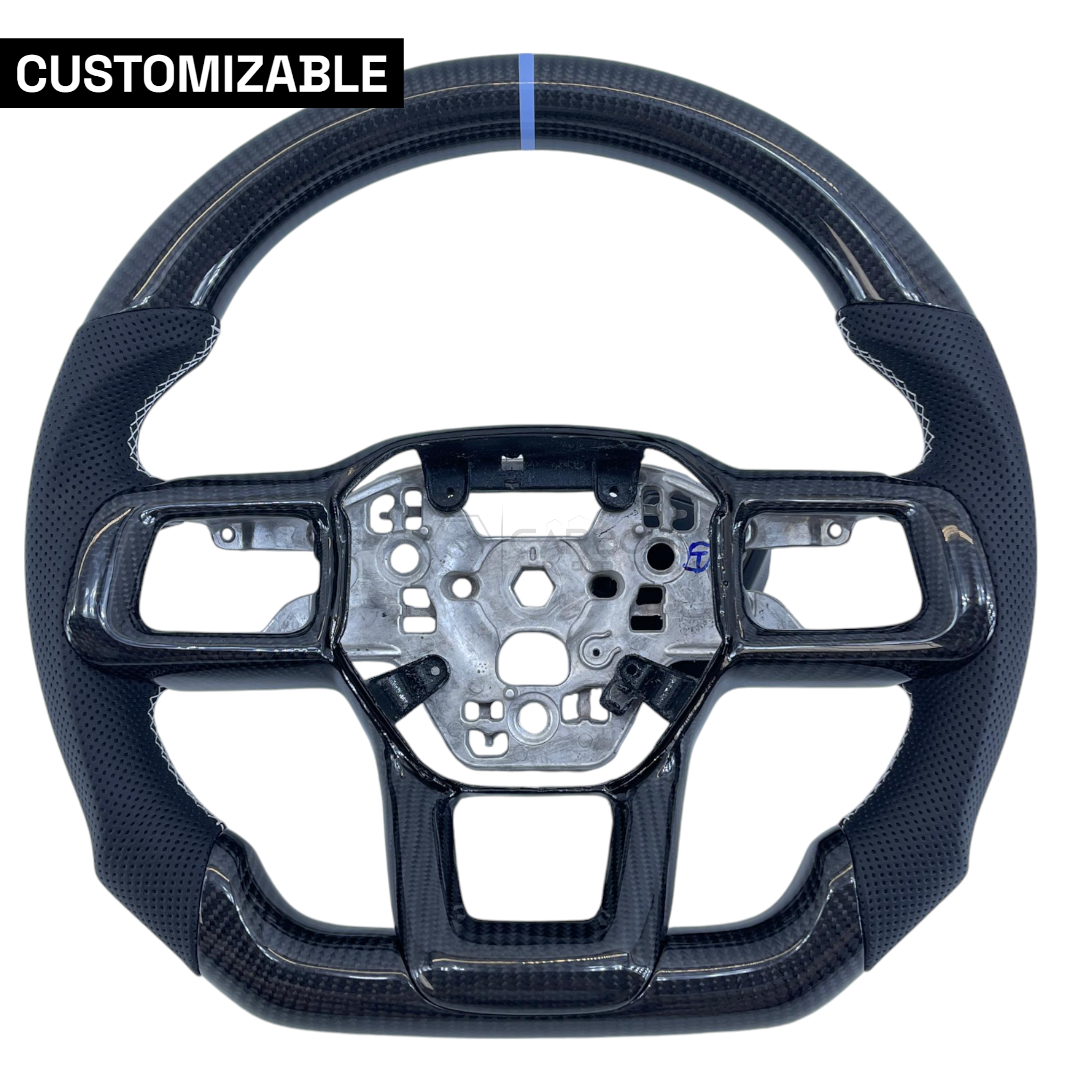 2024+ Mustang Customizable Carbon Fiber Steering Wheel