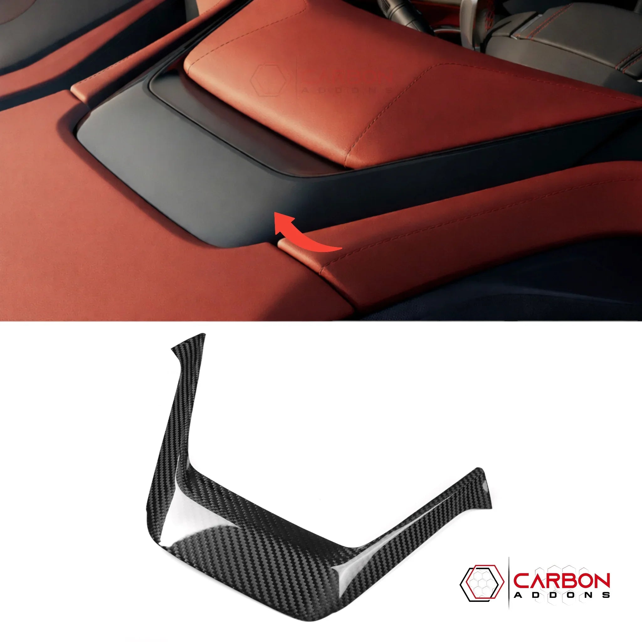 2026+ C8 Corvette Carbon Fiber Upper Dash Panel Trim Cover