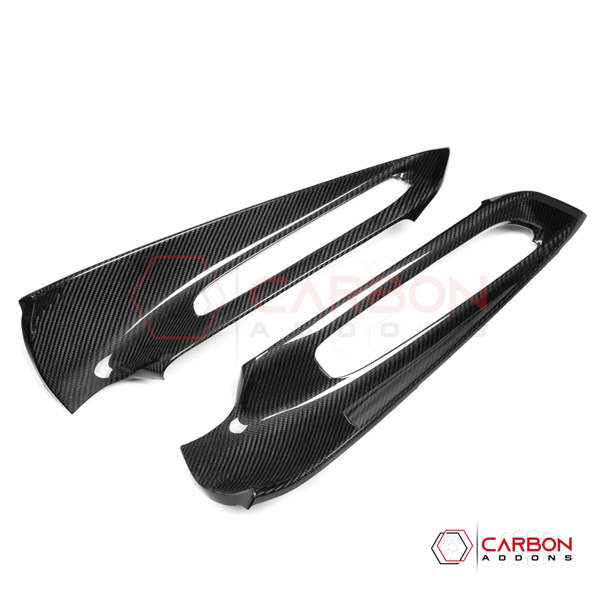 2026+ C8 Corvette Carbon Fiber Window Switch Outer Trim Panel Frame Covers | Chrome Delete