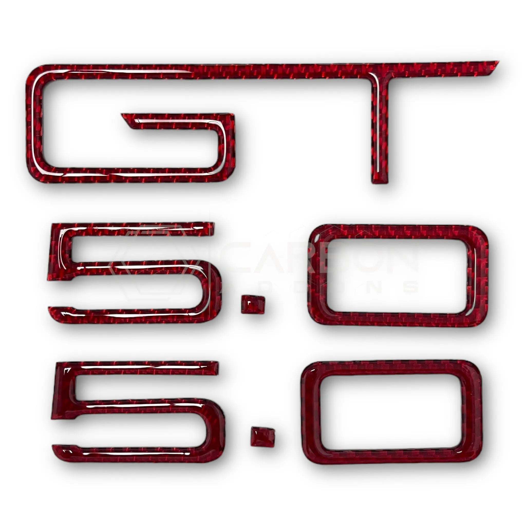 2024+ S650 Ford Mustang GT Exterior Carbon Fiber Emblem Overlays