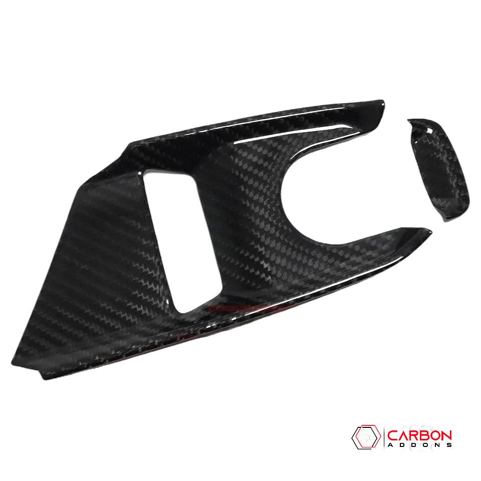 [2pcs] C8 2020+ Chevy Corvette Mode Selector Trim Carbon Fiber Cover - carbonaddons Carbon Fiber Parts, Accessories, Upgrades, Mods