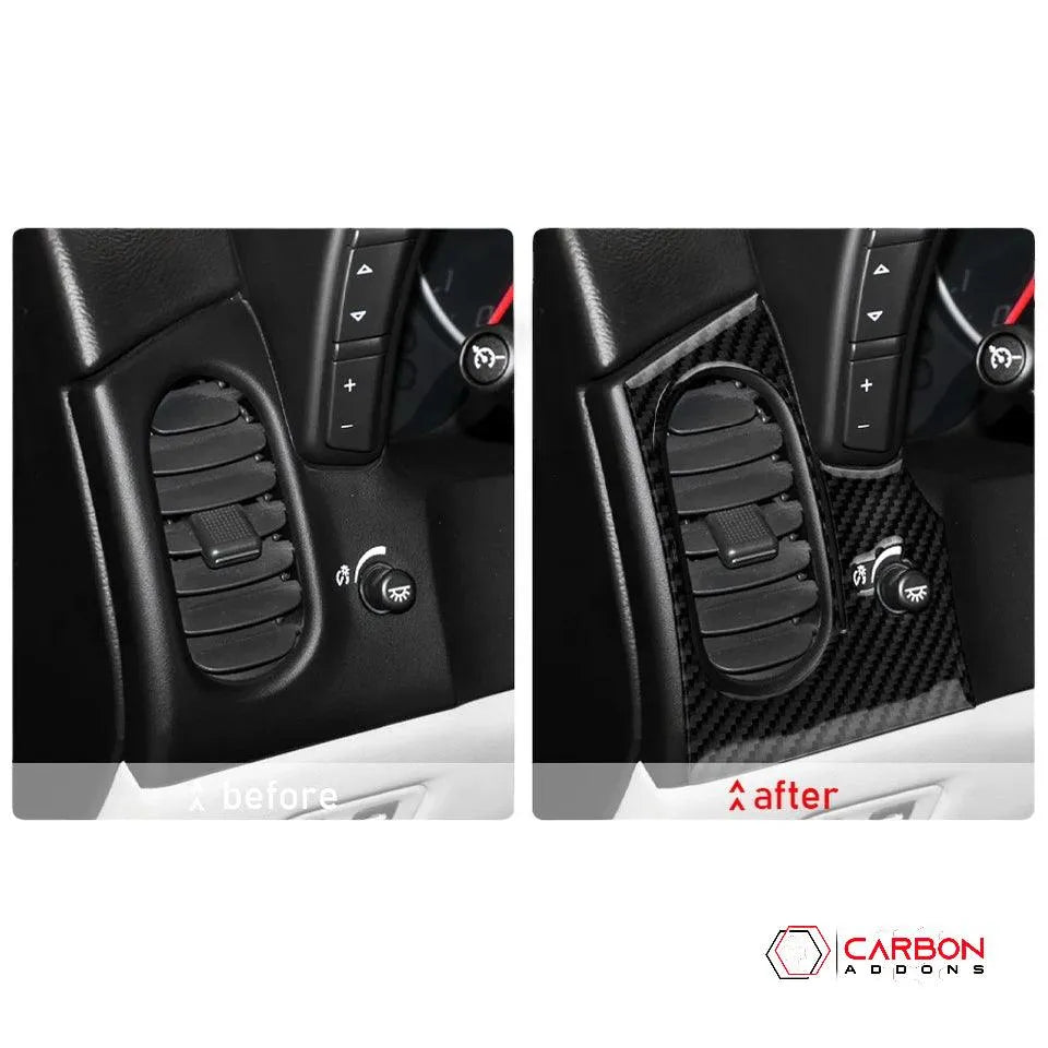 [2pcs] Real Carbon Fiber AC vents & Headlight Control Trim Overlay | C6 2005-2013 Corvette - carbonaddons Carbon Fiber Parts, Accessories, Upgrades, Mods