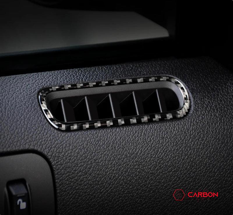 [2pcs] Real Carbon Fiber Door AC Vent trim Overlay For Ford Mustang 2010-2014 - carbonaddons Carbon Fiber Parts, Accessories, Upgrades, Mods
