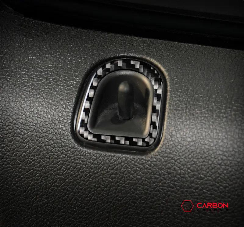 [2pcs] Real Carbon Fiber Door Lock Trim Overlay For Ford Mustang 2012-2014 - carbonaddons Carbon Fiber Parts, Accessories, Upgrades, Mods