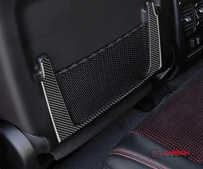 thumbnail interactive-video image 1 of 8-Pack Carbon Fiber Headrest Rear Panel Cover Trim For Dodge Durango 2011+ & Jeep Grand Cherokee 1 of 6