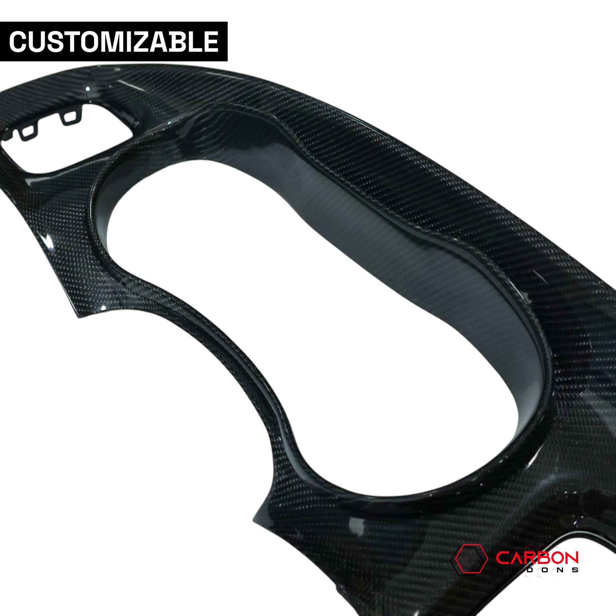 2015+ Dodge Charger Customizable Direct Replacement Carbon Fiber Dash Bezel