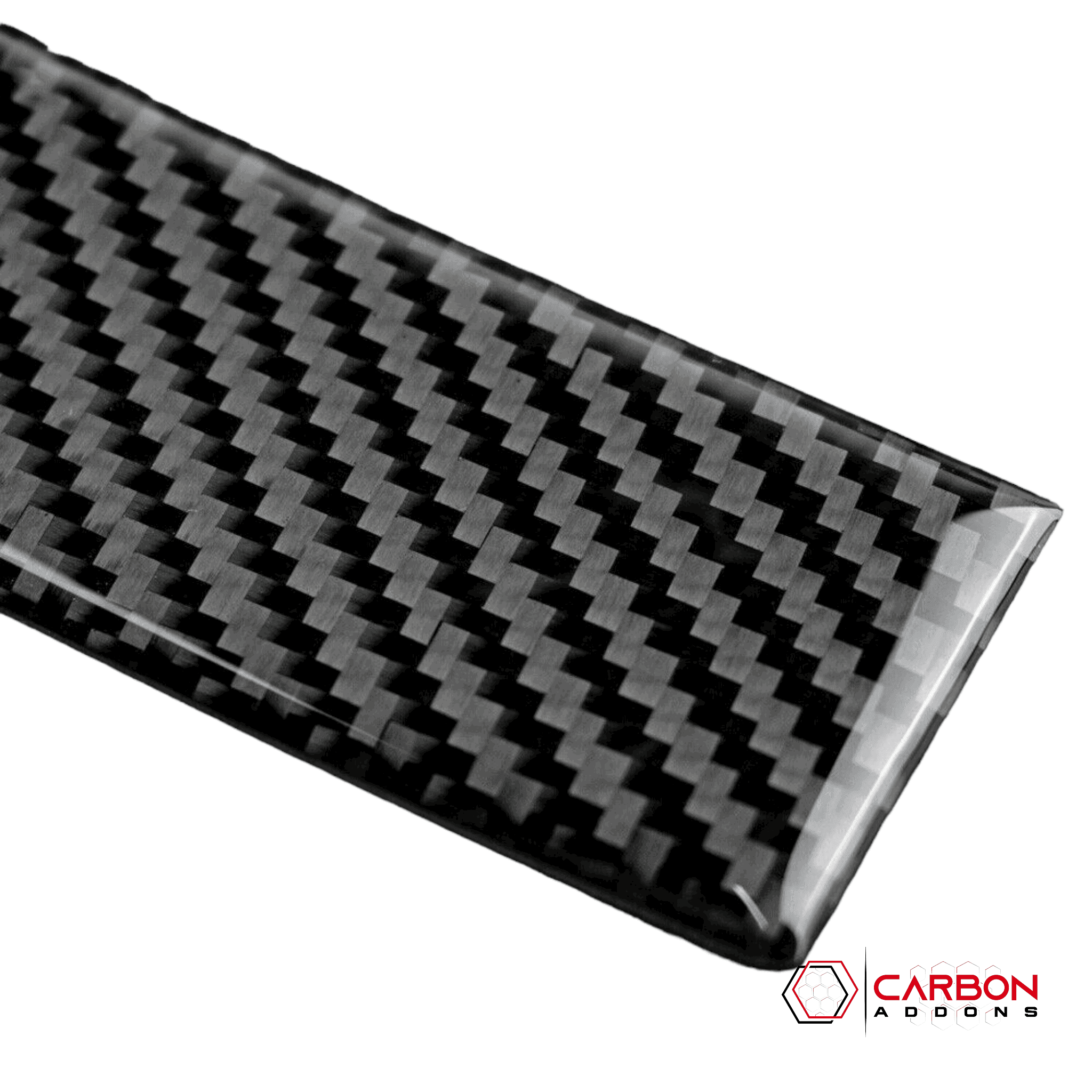 3pcs Carbon Fiber Glove Box Handle Full Strip Kit Overlay for Dodge Challenger 2015-2023 - carbonaddons Carbon Fiber Parts, Accessories, Upgrades, Mods