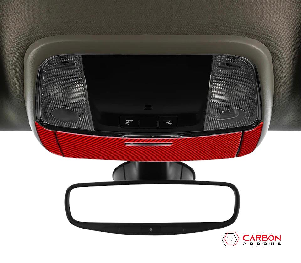 [3pcs] Real Carbon Fiber Overhead Light Trim Overlay for 2011-2022 Dodge Durango - carbonaddons Carbon Fiber Parts, Accessories, Upgrades, Mods