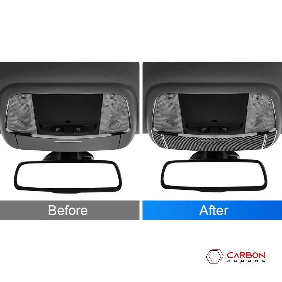 thumbnail image 2 of 8-Pack Carbon Fiber Headrest Rear Panel Cover Trim For Dodge Durango 2011+ & Jeep Grand Cherokee 2 of 6