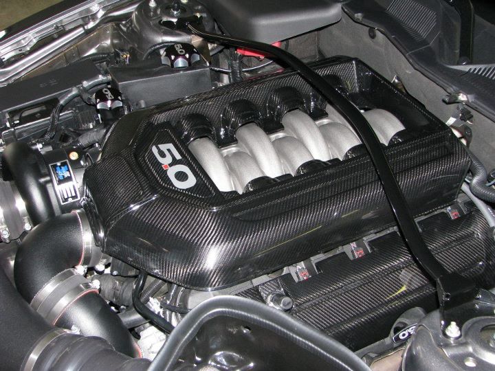 APR Performance Carbon Fiber Engine Plenum Cover for 2011–2014 Ford Mustang GT 5.0 (Manual Transmission)