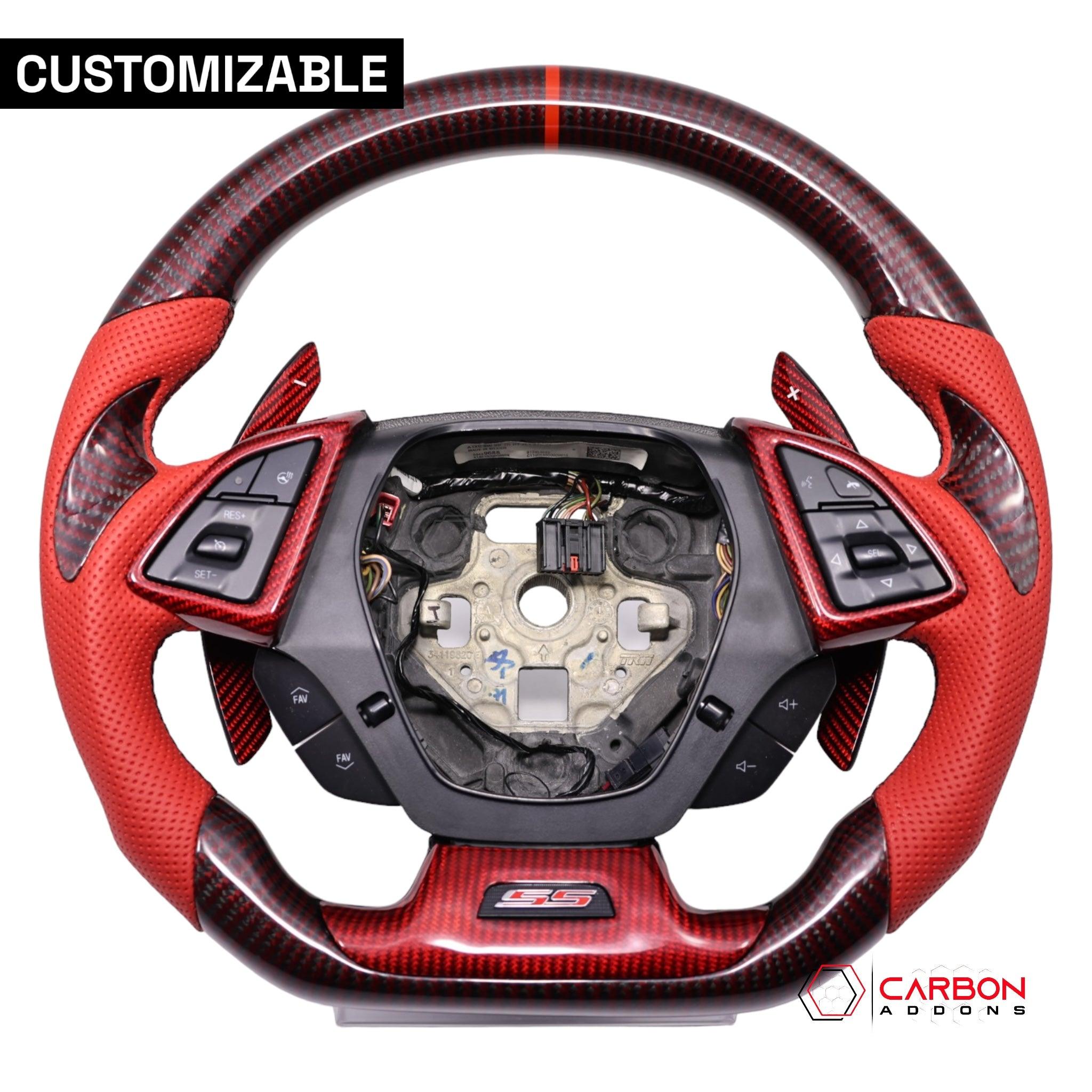 [Complete/Heated] Custom Carbon Fiber Steering Wheel For 2016-2024 Chevy Camaro