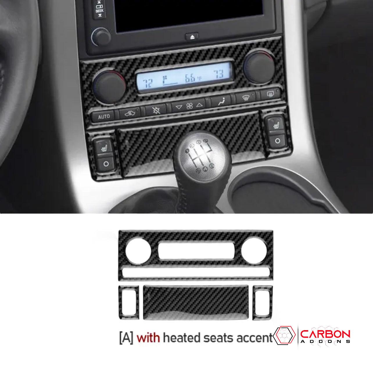 [4pcs] Real Carbon Fiber AC Control Panel Overlay | C6 2005-2013 Corvette - carbonaddons Carbon Fiber Parts, Accessories, Upgrades, Mods