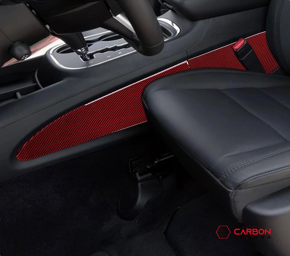 [4pcs] Real Carbon Fiber Center Console Side Trim Overlay for 2011-2020 Dodge Durango - carbonaddons Carbon Fiber Parts, Accessories, Upgrades, Mods