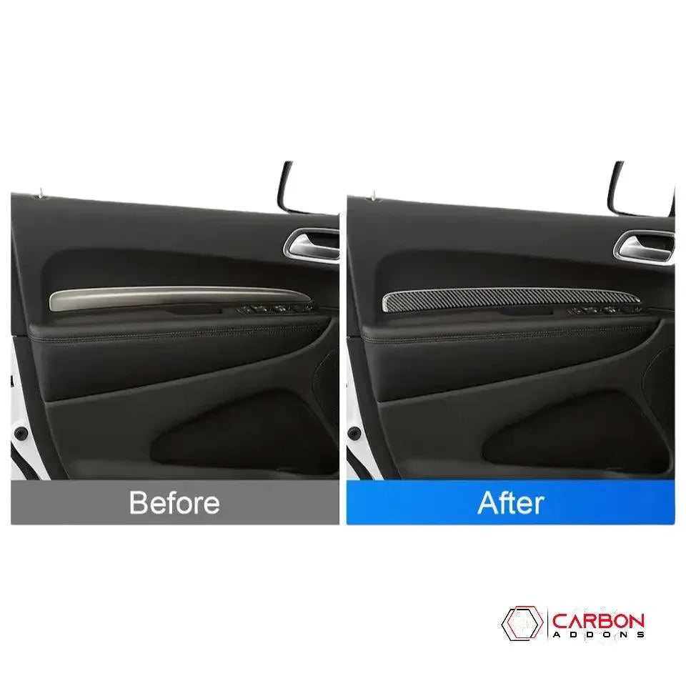 Real Carbon Fiber Door Panel Trim Cover Sticker Kit For Ford F150 Raptor 2009-14