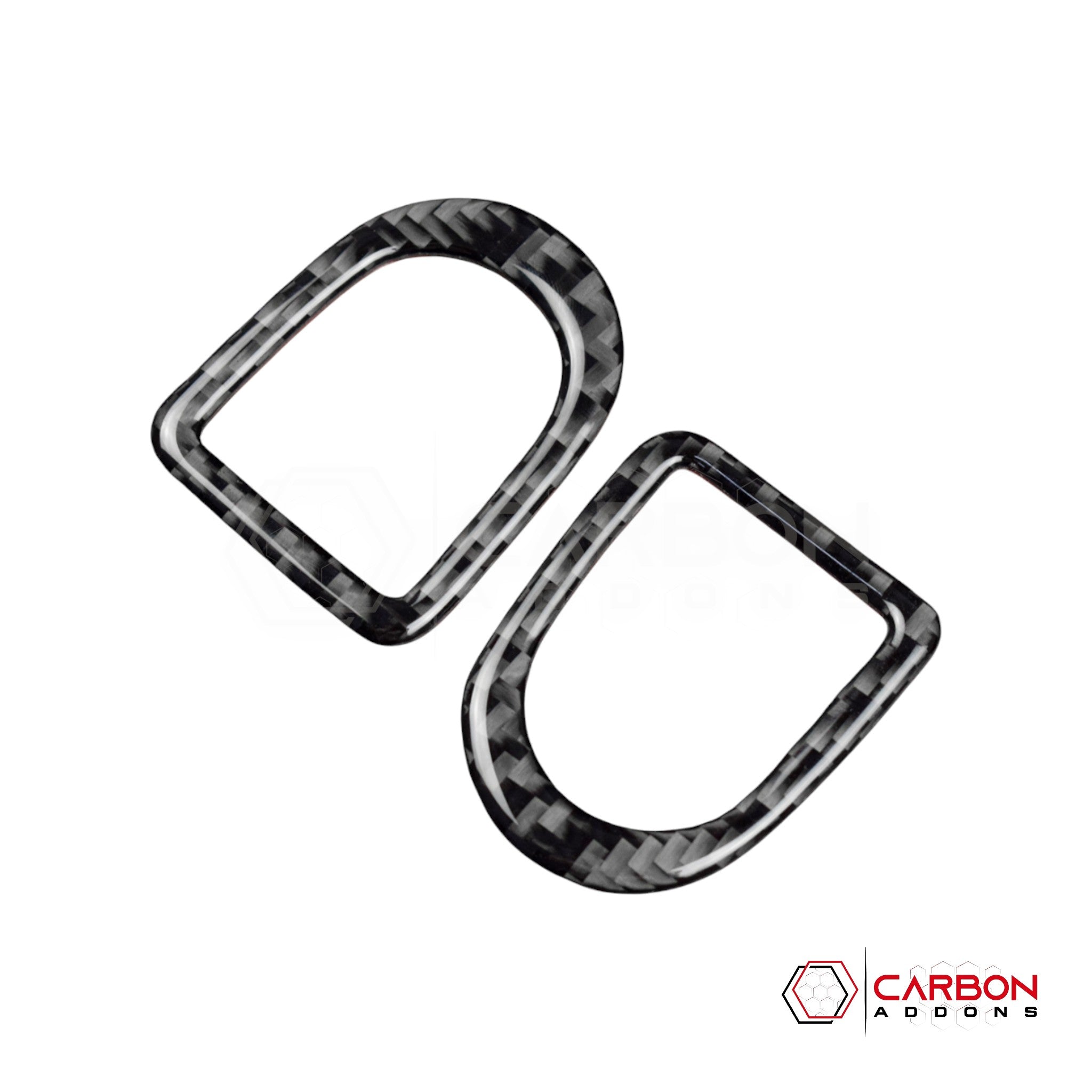 Real Carbon Fiber Door Lock Trim Overlay | Mustang 2005-2009