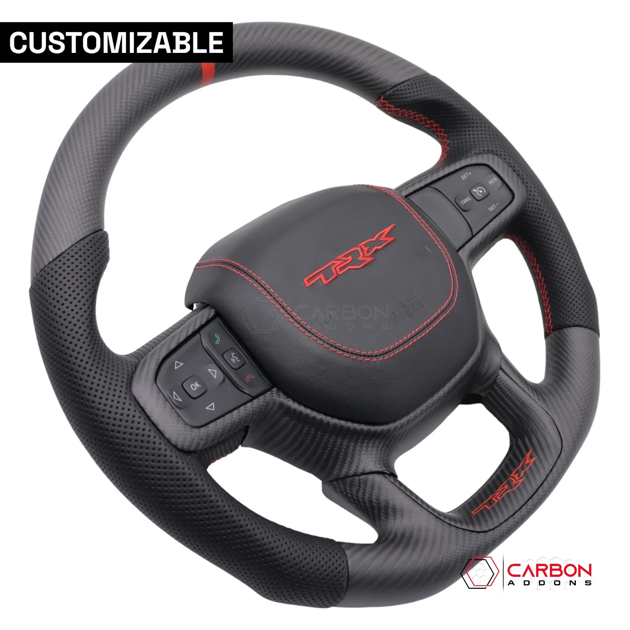 RAM TRX | 1500 | 2500 | 3500 Custom Heated Carbon Fiber Steering Wheel 2019-2024