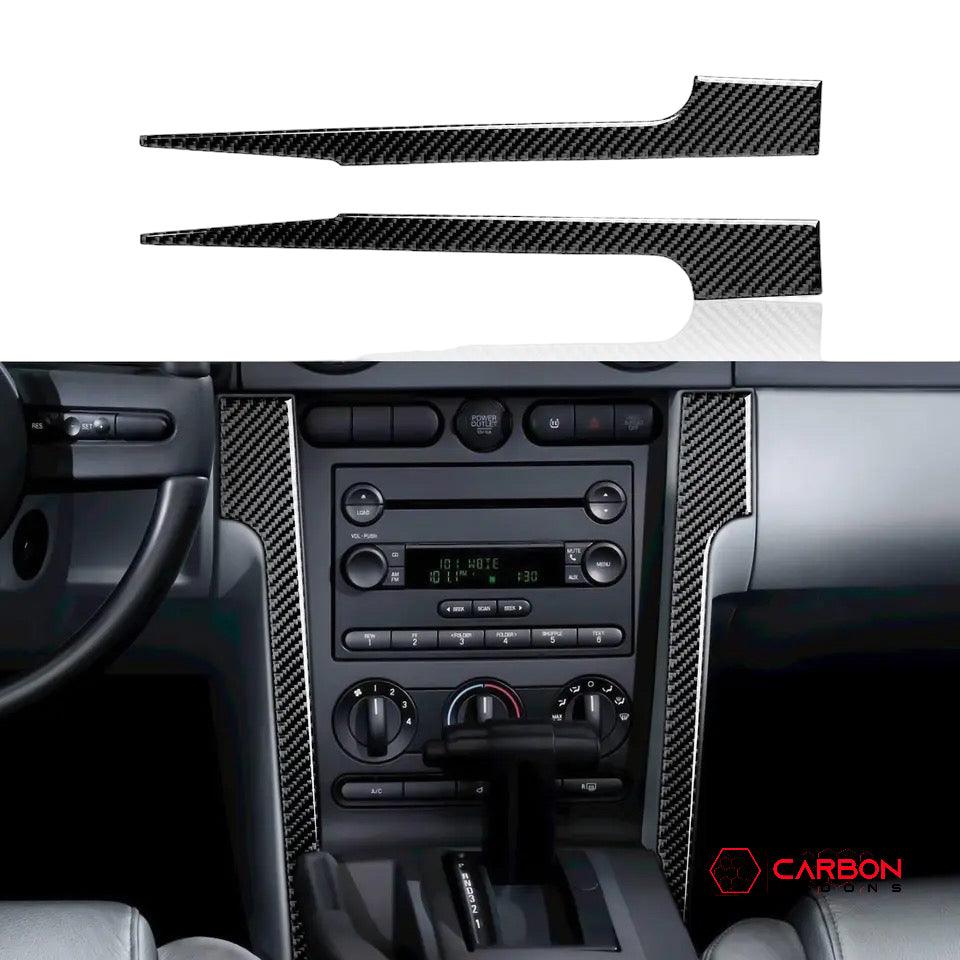 [5pcs] Real Carbon Fiber Lower Dash Overlay for Ford Mustang 2005-2009 - carbonaddons Carbon Fiber Parts, Accessories, Upgrades, Mods