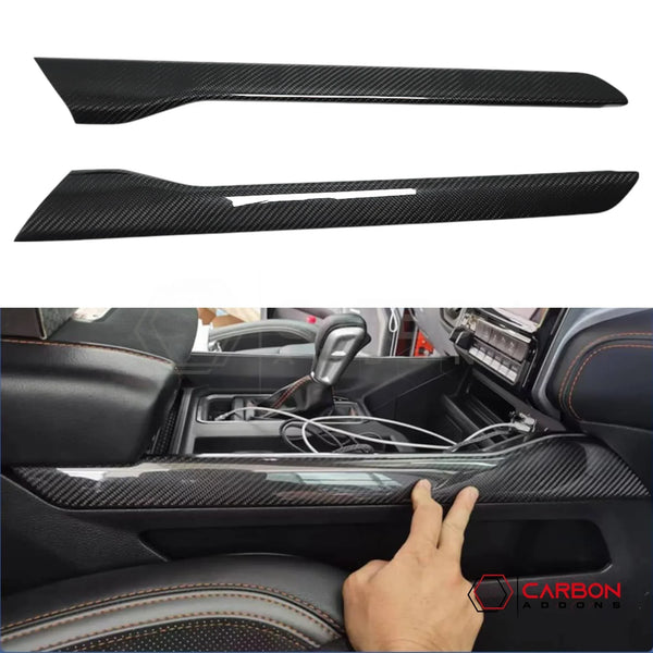 Red Carbon Fiber Console Cup Holder Cover Trim – Fits 2019-2024 Dodge Ram 1500 (REBEL, TRADESMAN HFE) – Scratch-Resistant ABS