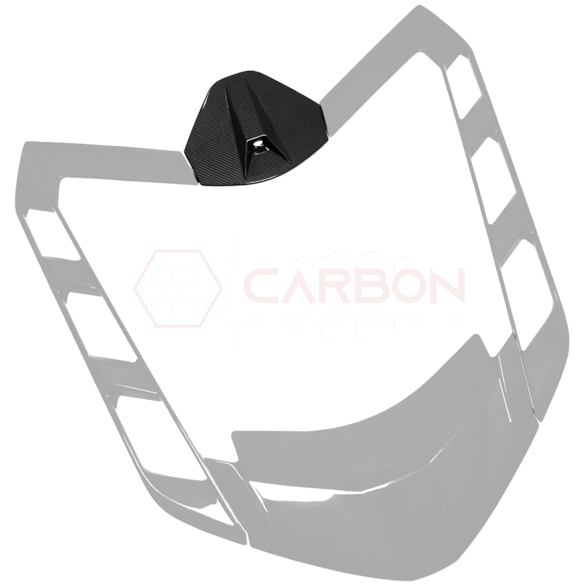 C8 Corvette Carbon Fiber Rear Camera Decklid Housing Trim Cover | Exterior Overlay (2020–2026 Coupe)