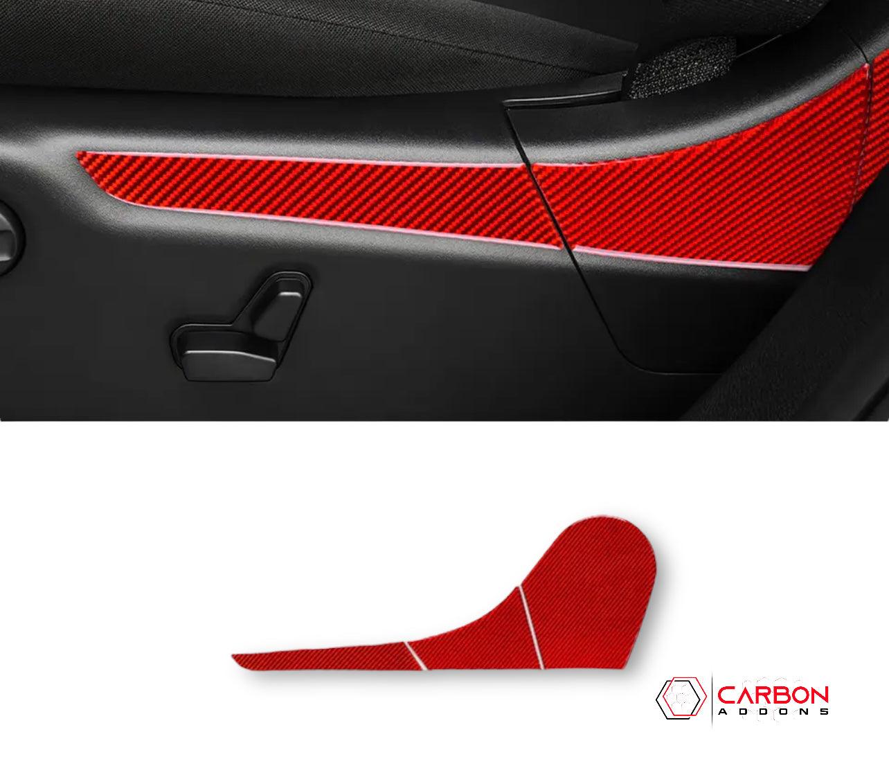 [6pcs] Real Carbon Fiber Front Seat Side Trim Overlay for 2011-2020 Dodge Durango - carbonaddons Carbon Fiber Parts, Accessories, Upgrades, Mods