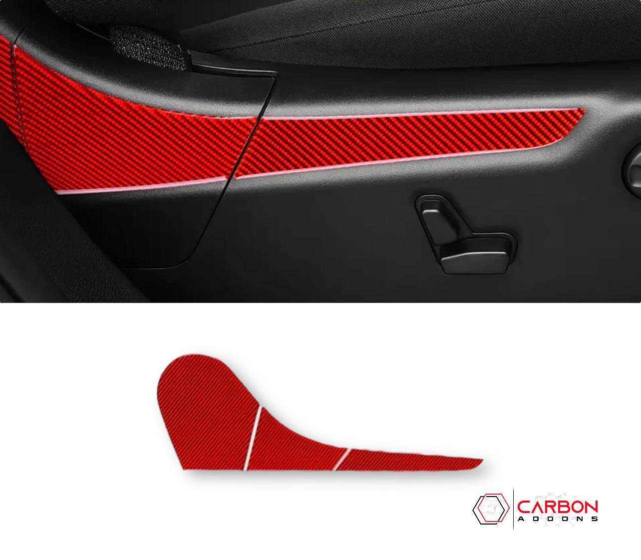 [6pcs] Real Carbon Fiber Front Seat Side Trim Overlay for 2011-2020 Dodge Durango - carbonaddons Carbon Fiber Parts, Accessories, Upgrades, Mods