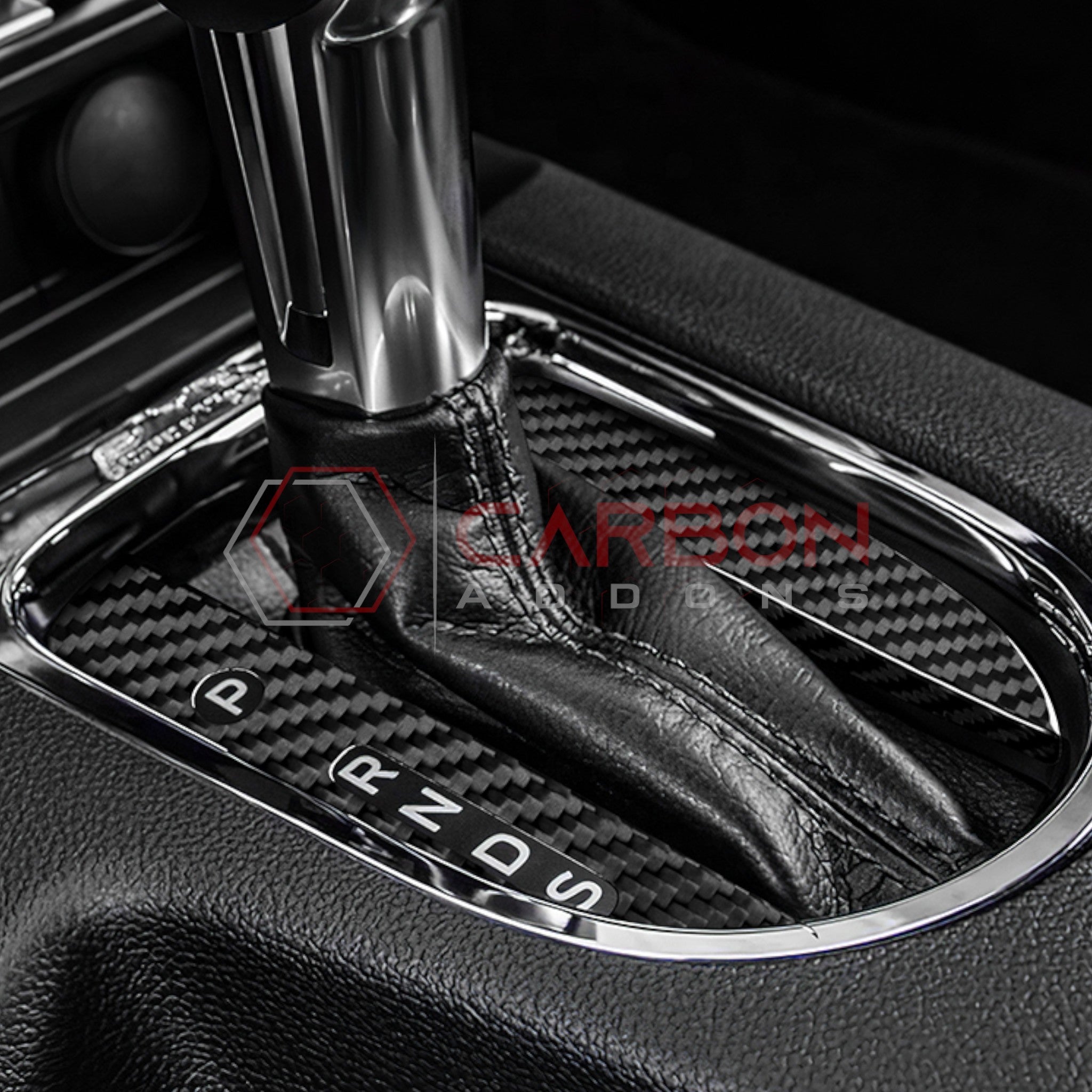 Mustang 2015-2023 Carbon Fiber Automatic Gear Shift Bezel Cover