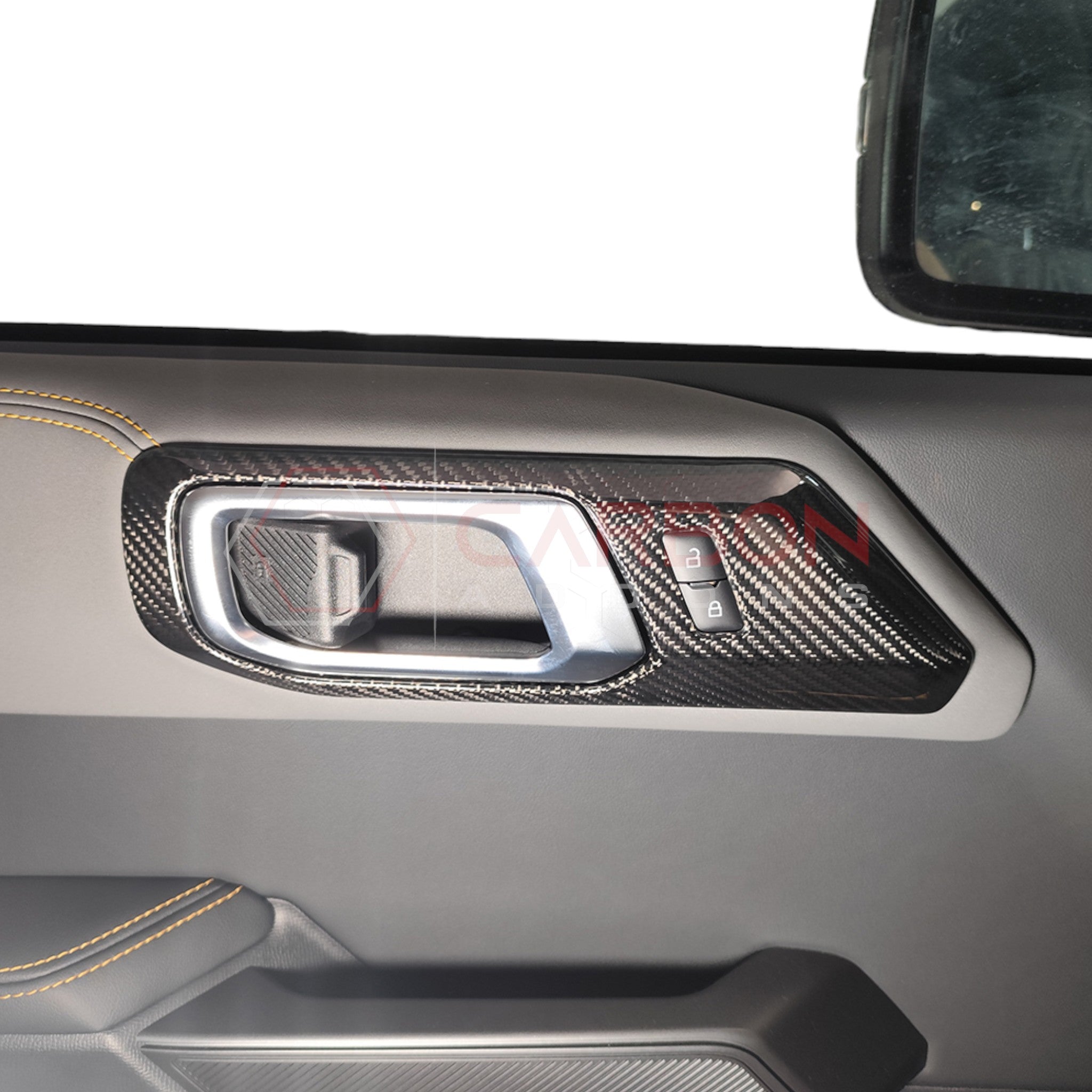 2021+ Ford Bronco Real Carbon Fiber Interior Door Handle Trim Covers