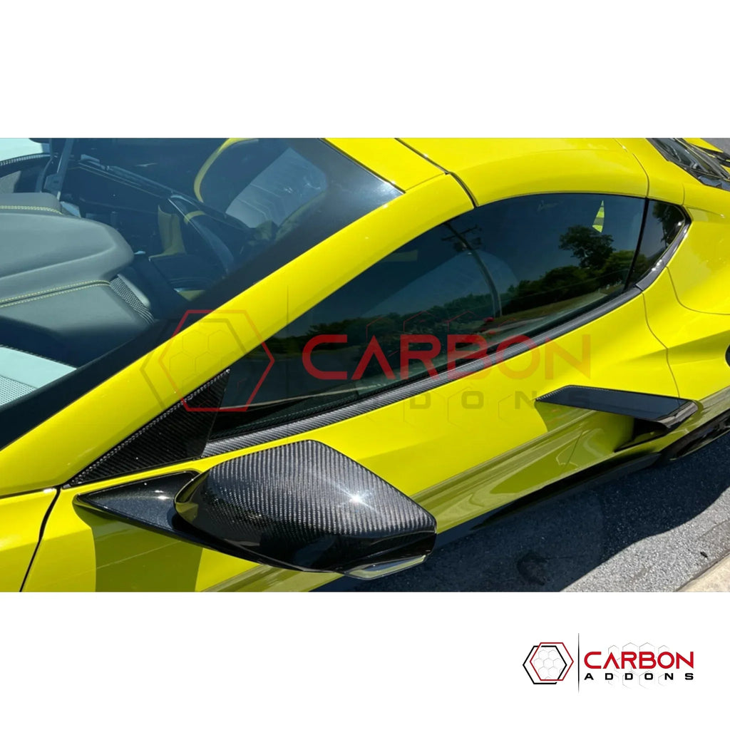 Carbon Fiber Side Window Sill Trim for Corvette C8 Stingray, Z51, Z06 ...