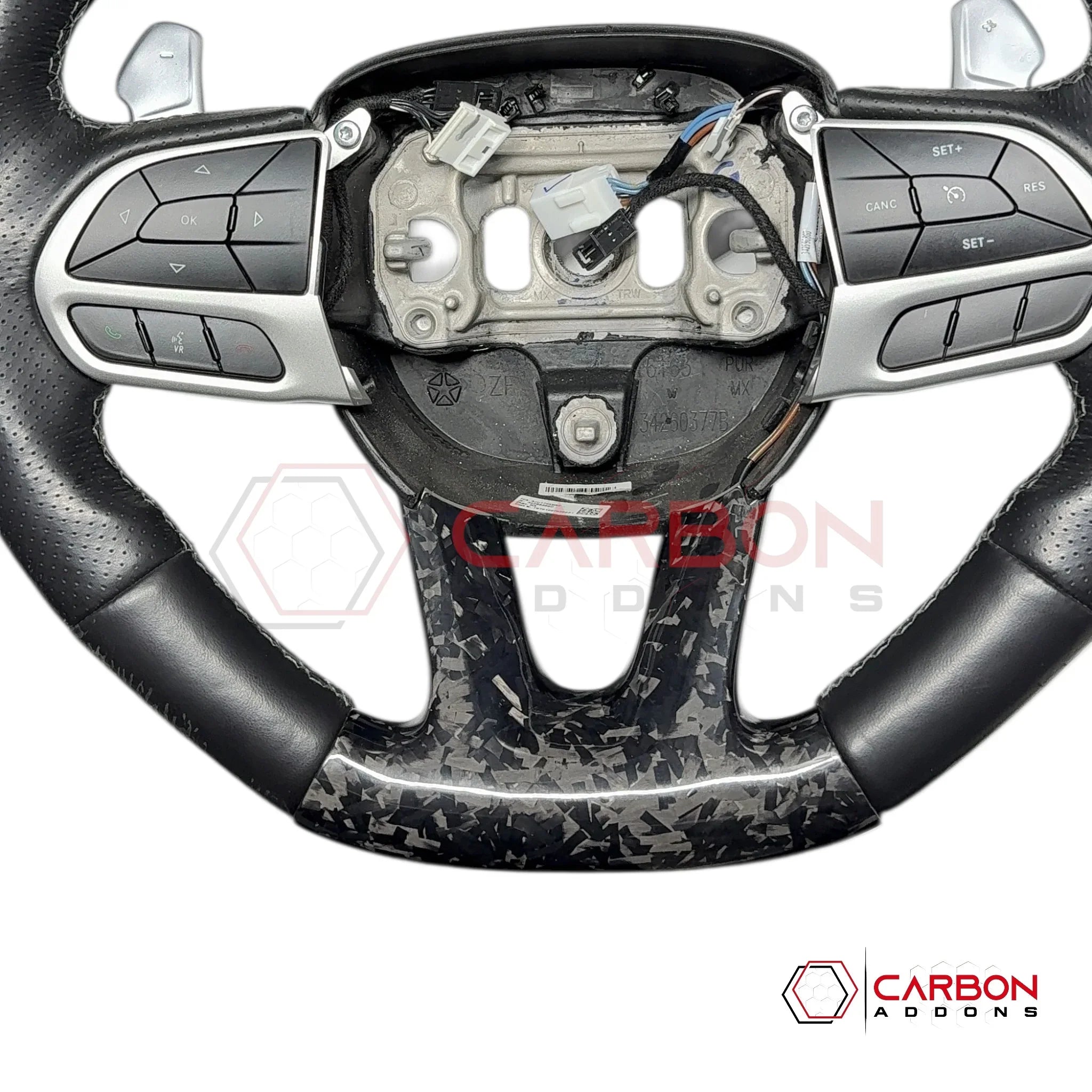 Dodge SRT Charger Challenger Durango 2015+ Carbon Fiber Bottom Lower Steering Wheel Trim Cover