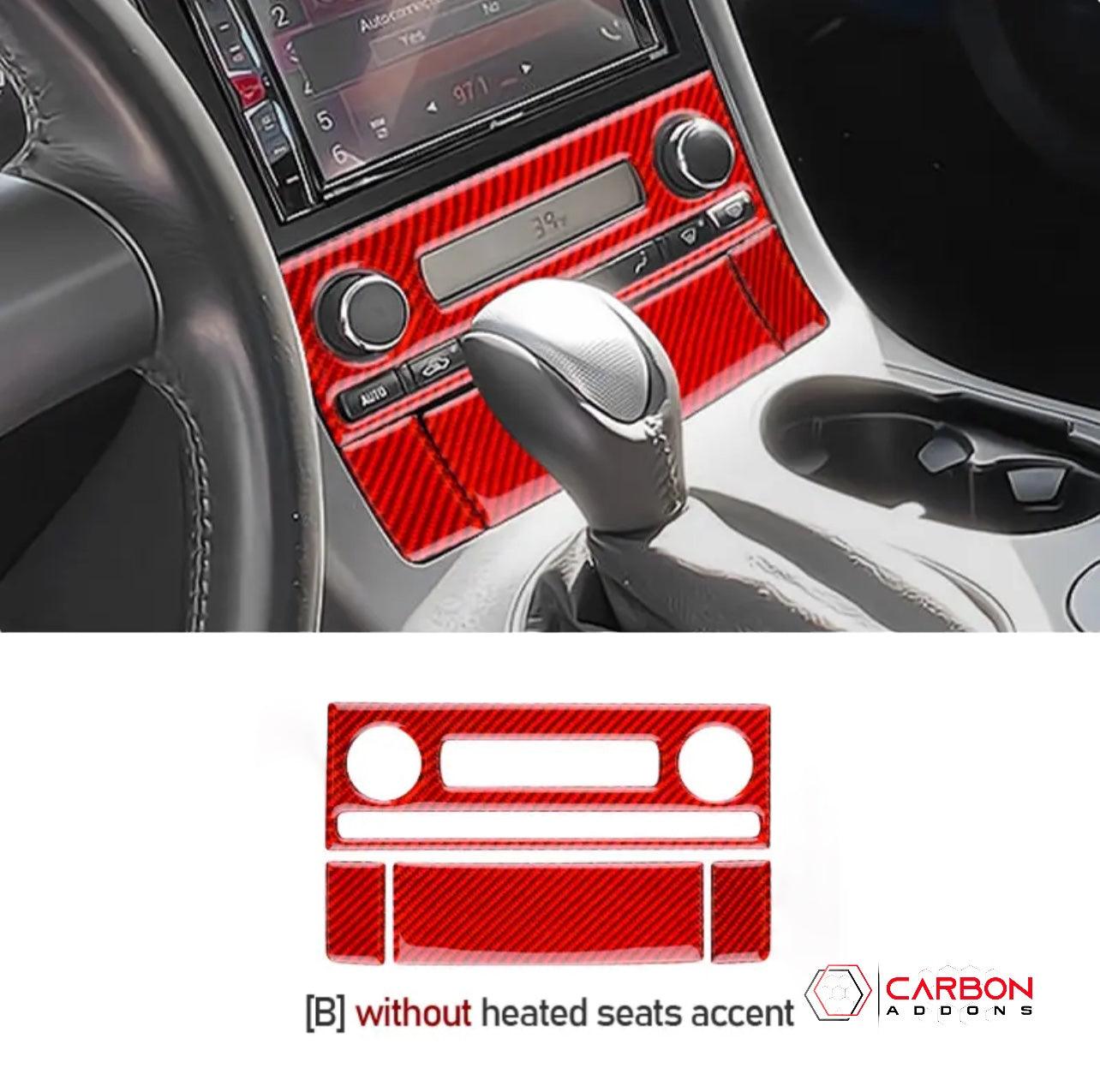 [4pcs] Real Carbon Fiber AC Control Panel Overlay | C6 2005-2013 Corvette