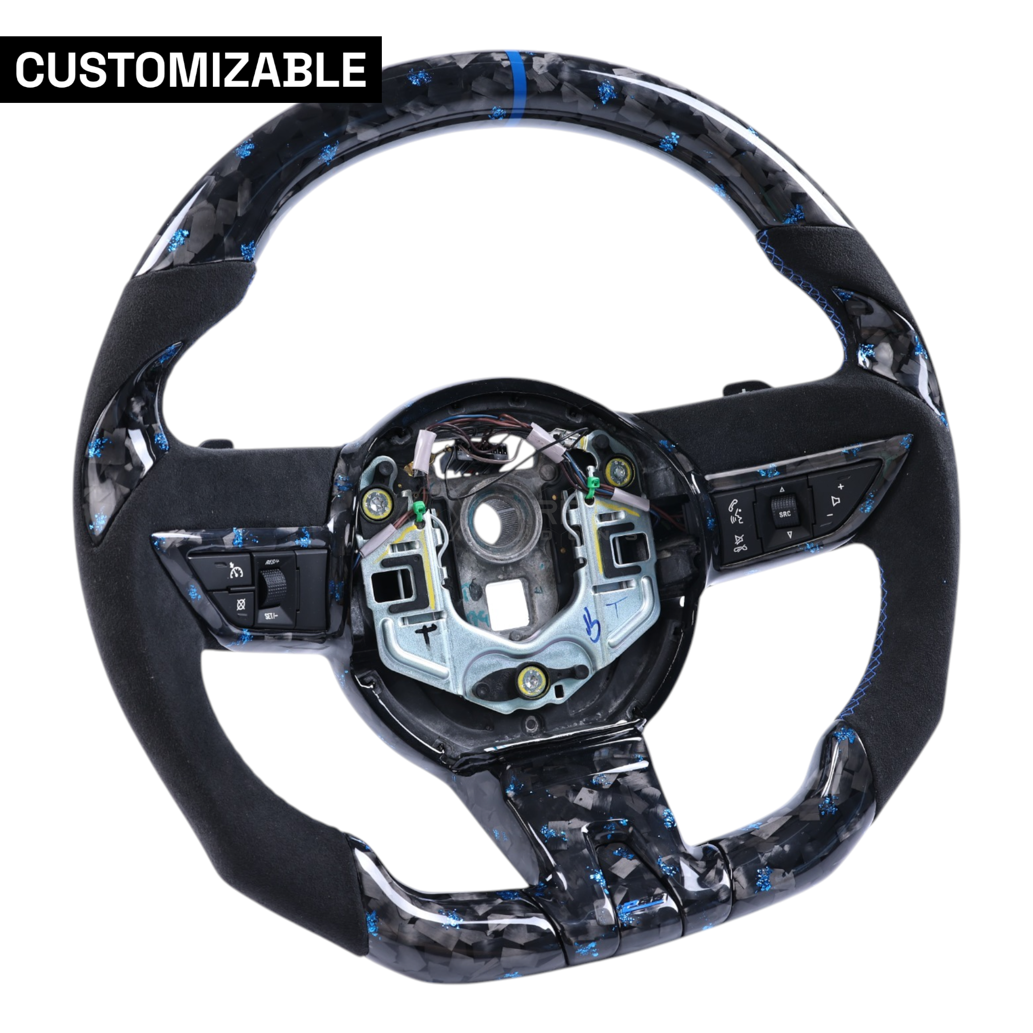 Customizable Carbon Fiber Steering Wheel for Chevy Camaro 2010-2012