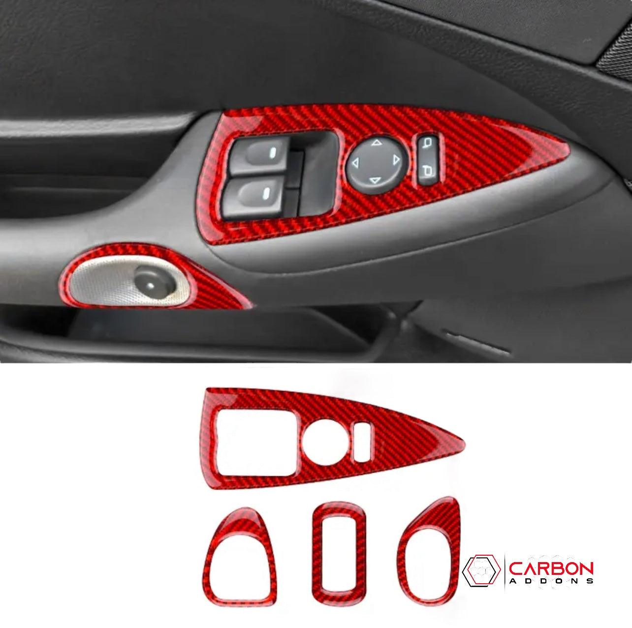 [4pcs] Real Carbon Fiber Window & Door Switch Trim Overlay | C6 2005-2013 Corvette - carbonaddons Carbon Fiber Parts, Accessories, Upgrades, Mods