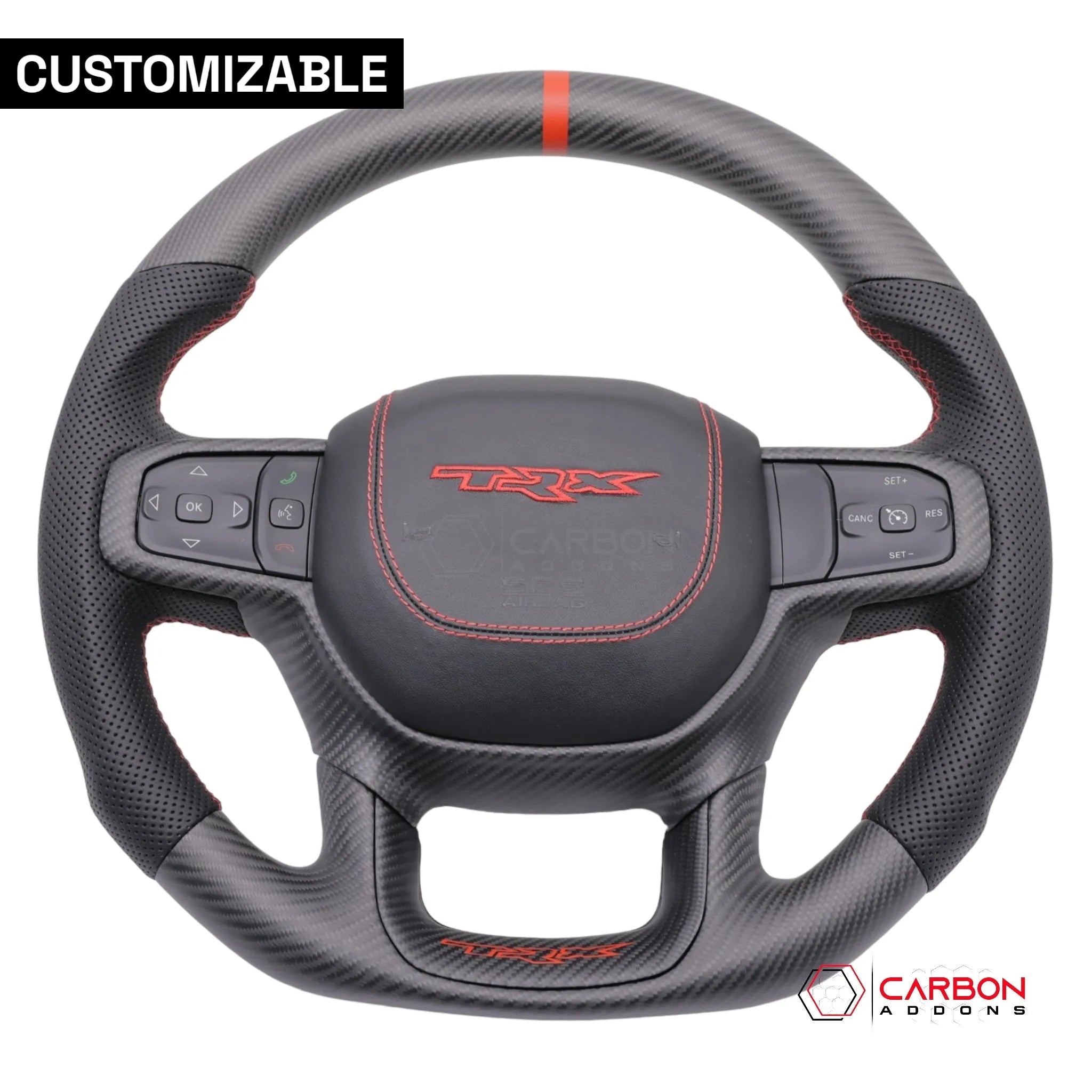 RAM TRX | 1500 | 2500 | 3500 Custom Heated Carbon Fiber Steering Wheel 2019-2024