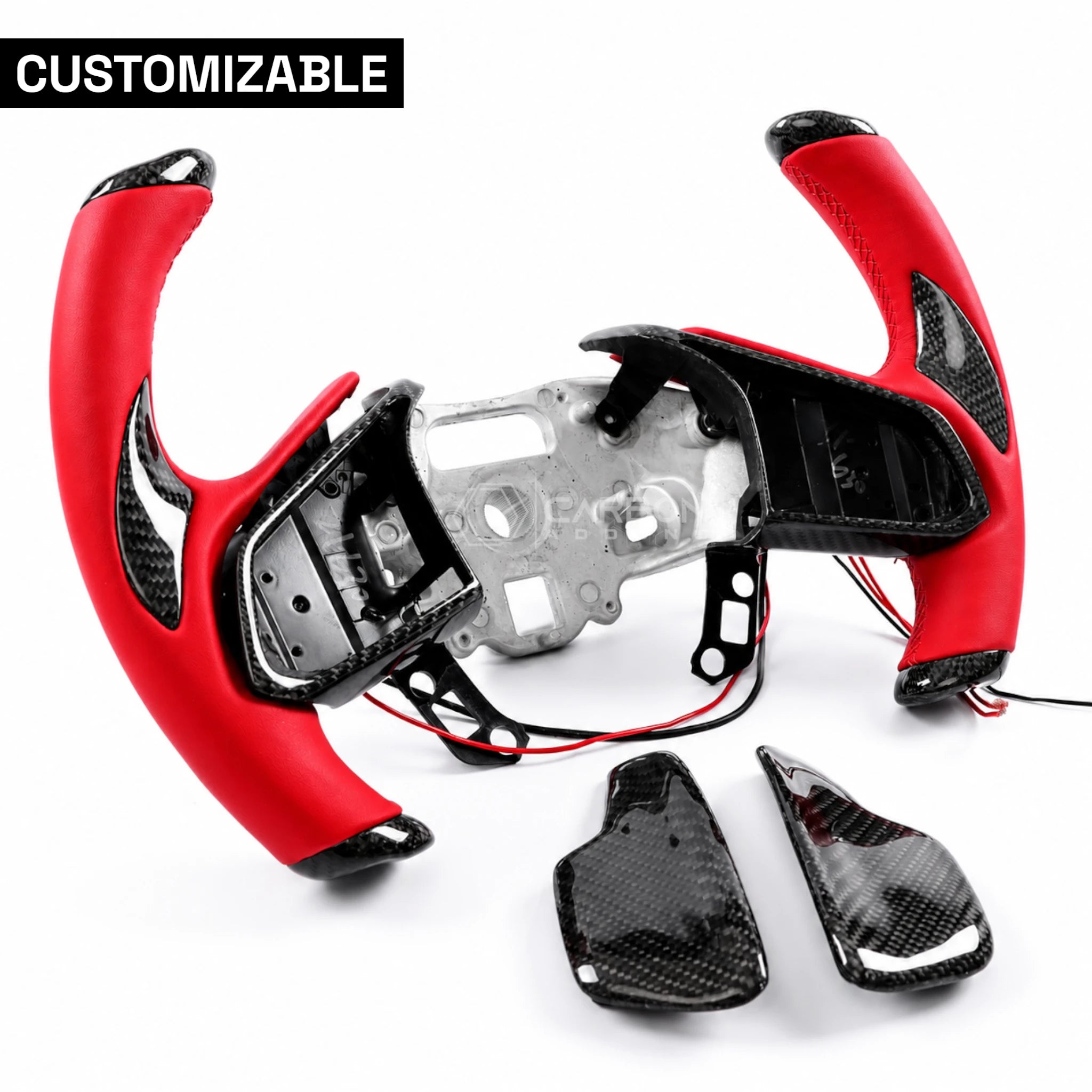 C8 Corvette F1 Competition Style Custom Made to Order Carbon Fiber Steering Wheel