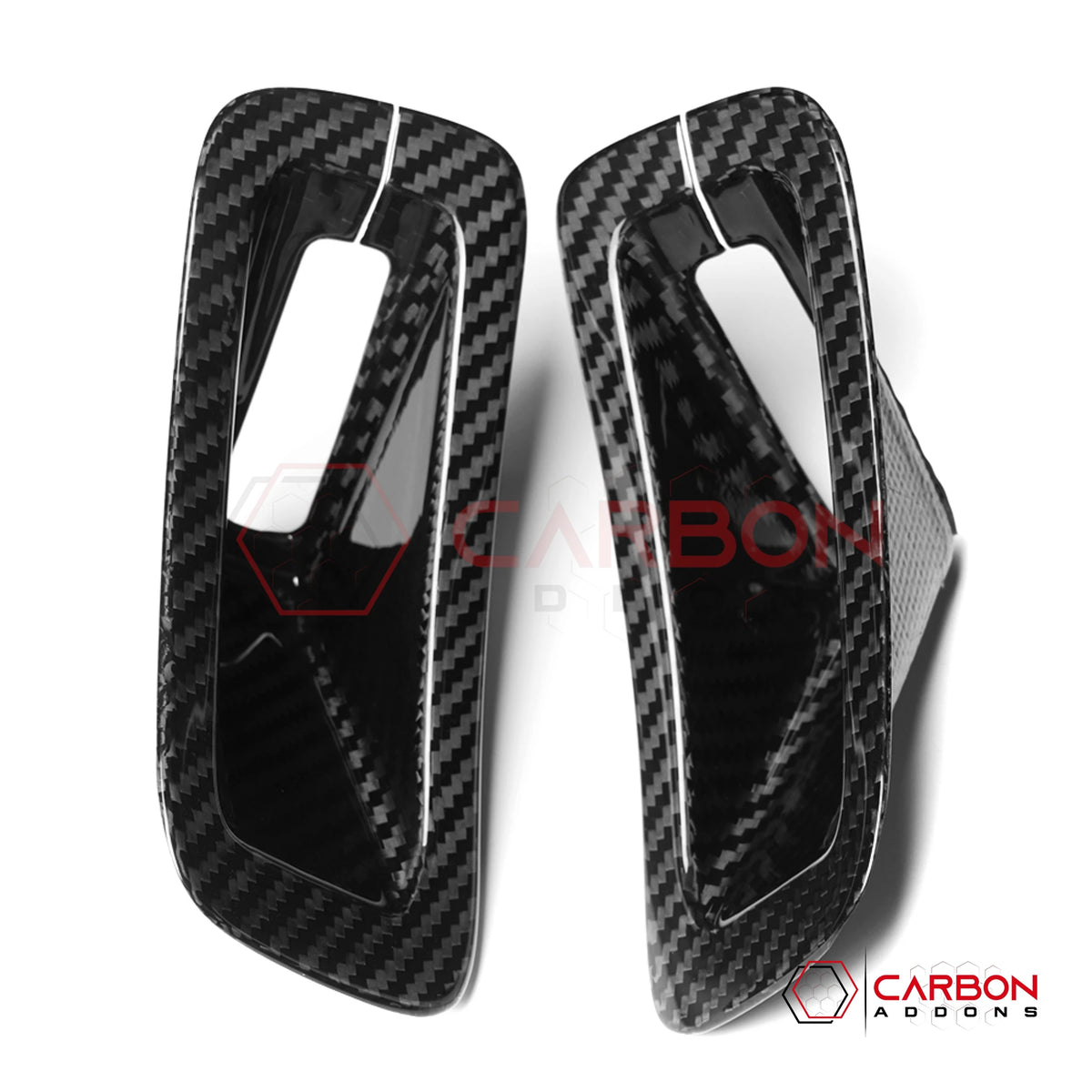 2020+ C8 Corvette Real Carbon Fiber B-Pillar Seat Belt Trim Cover