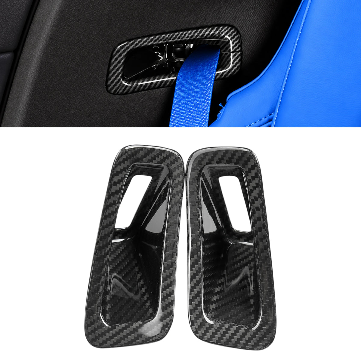 C8 Corvette Real Carbon Fiber B-Pillar Seat Belt Trim Cover | Interior Upgrade (2020-2027) (Copy)
