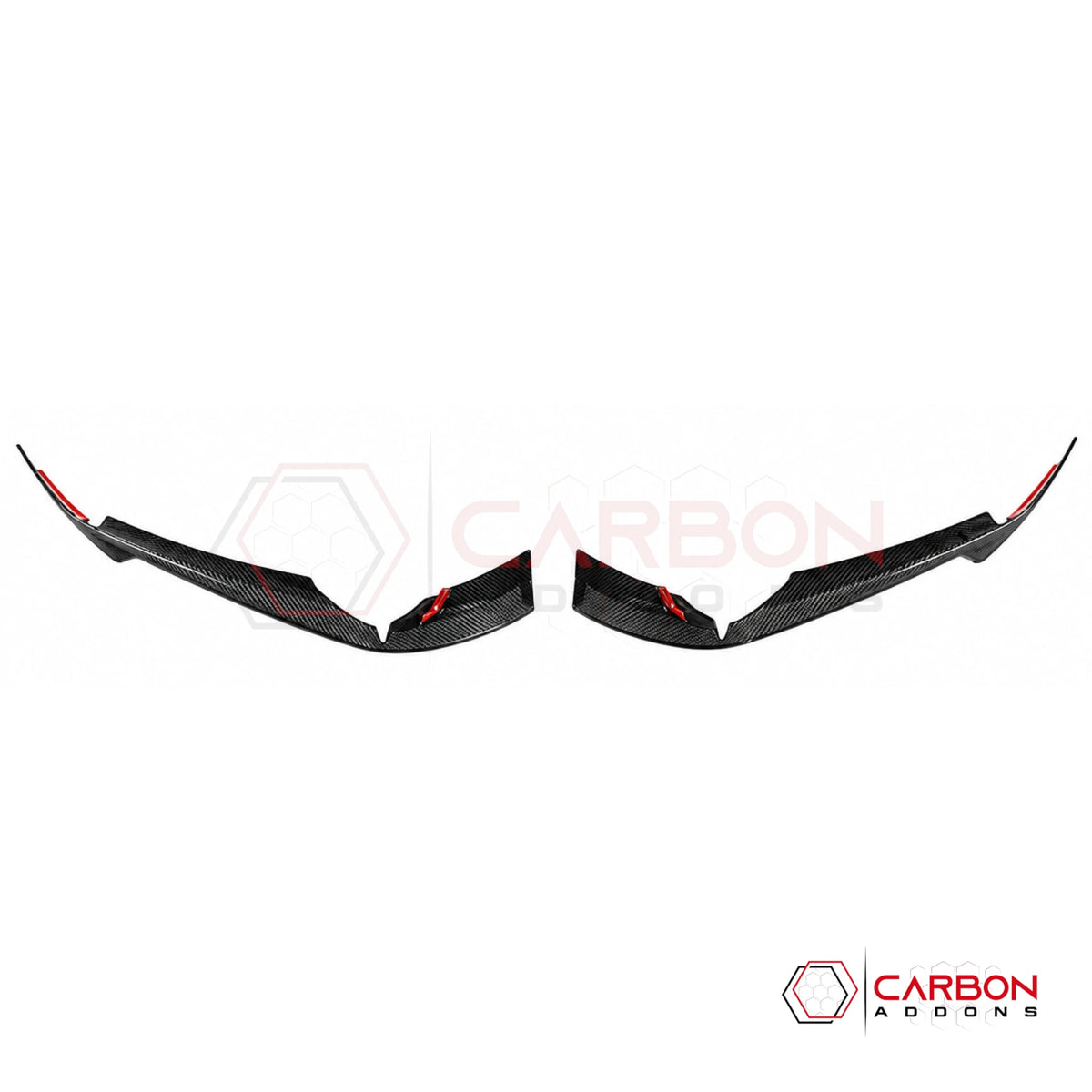 C8 Corvette Stingray Real Carbon Fiber Side Grille Extended Canards | 2020–Present