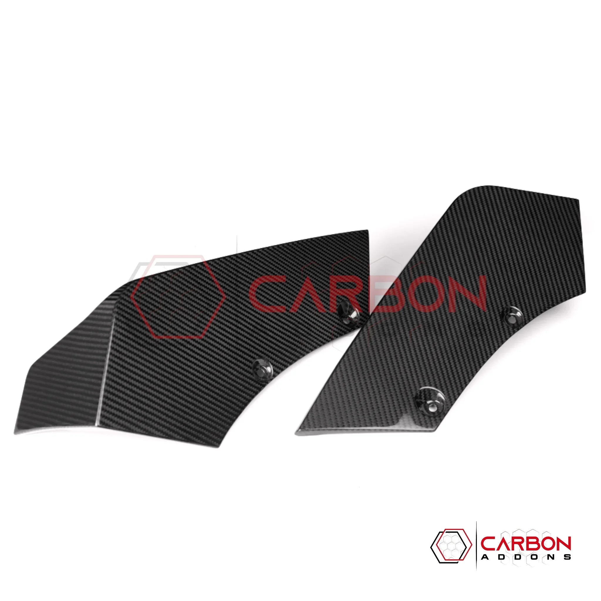 C8 Corvette Z06 / E-Ray Dry Carbon Fiber Rear Diffuser Side Splitter Blades – OEM Mount