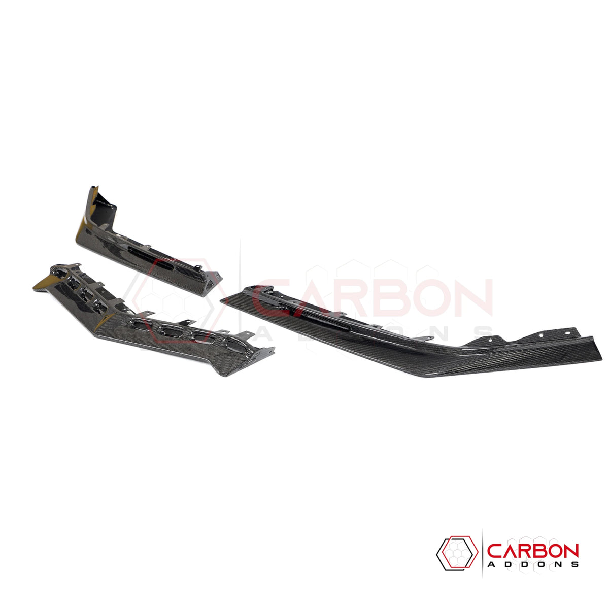 C8 Corvette Z06 Real Carbon Fiber Front Bumper Lip Splitter | 2023-2027
