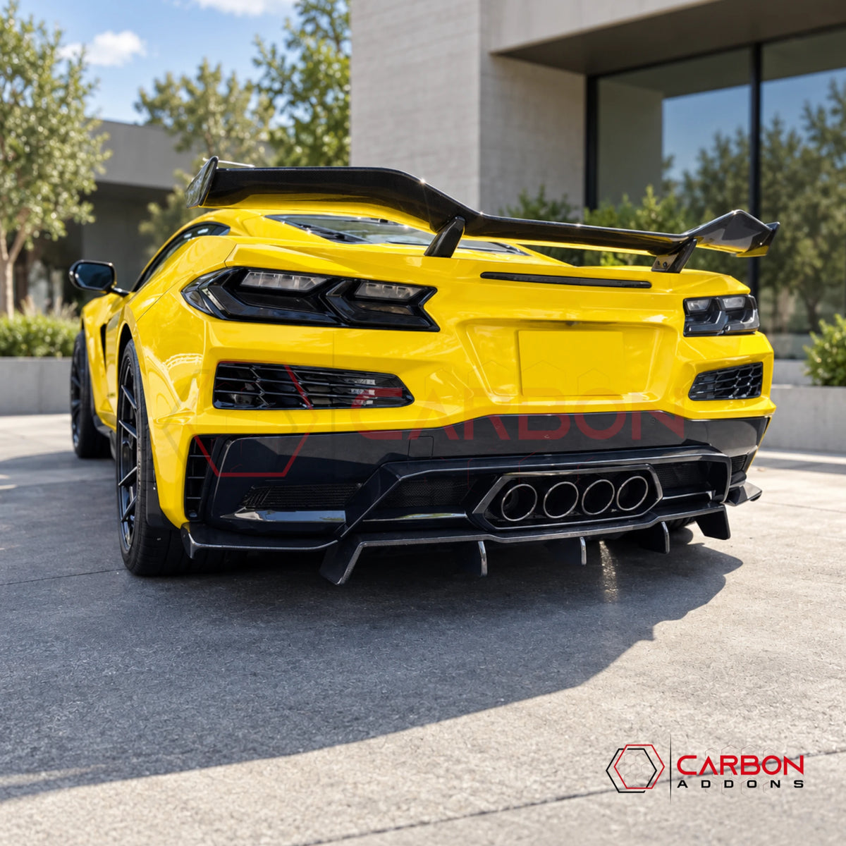 C8 Corvette Z06/ZR1 Real Carbon Fiber Rear Bumper Diffuser | 2023–2027
