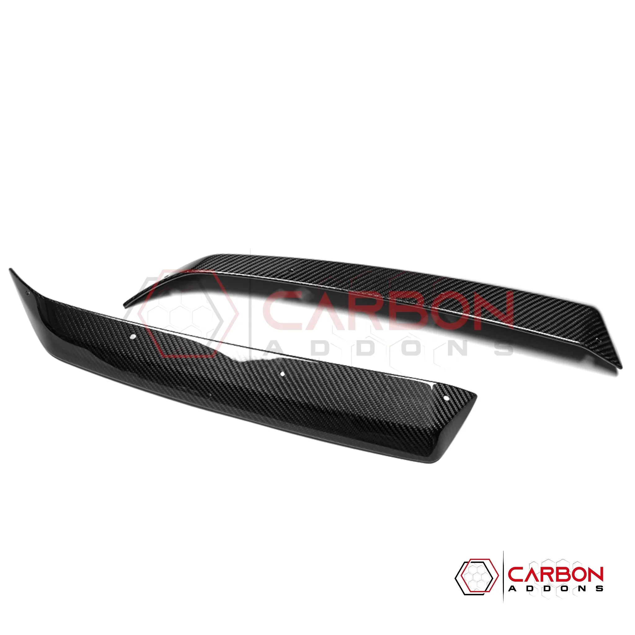 C8 Z06 / E-Ray / ZR1 Carbon Fiber Spoiler Wicker Extensions – Bolt-On OEM Style