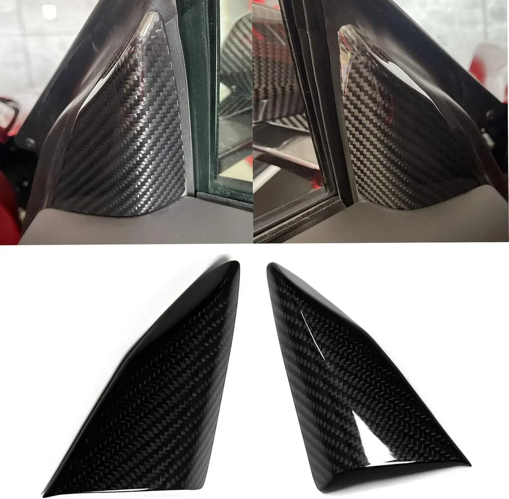 C8 Corvette Carbon Fiber Door Window A-Pillar Interior Triangle Trim ...