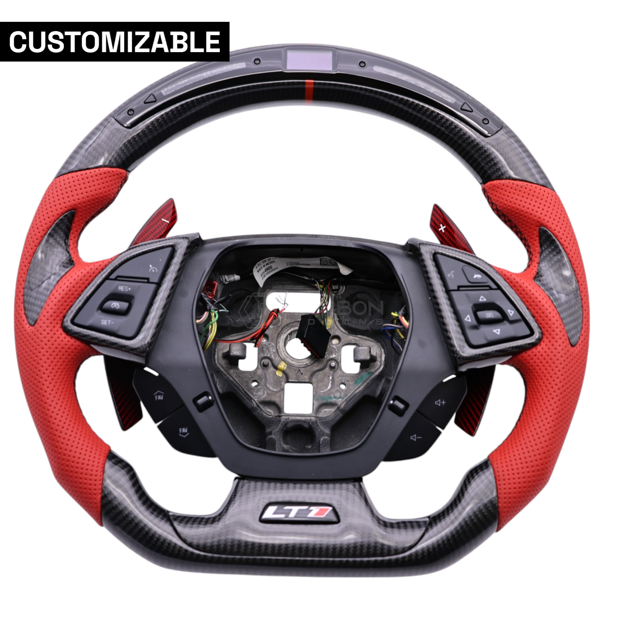 [Complete/Heated] Custom Carbon Fiber Steering Wheel For 2016-2024 Chevy Camaro