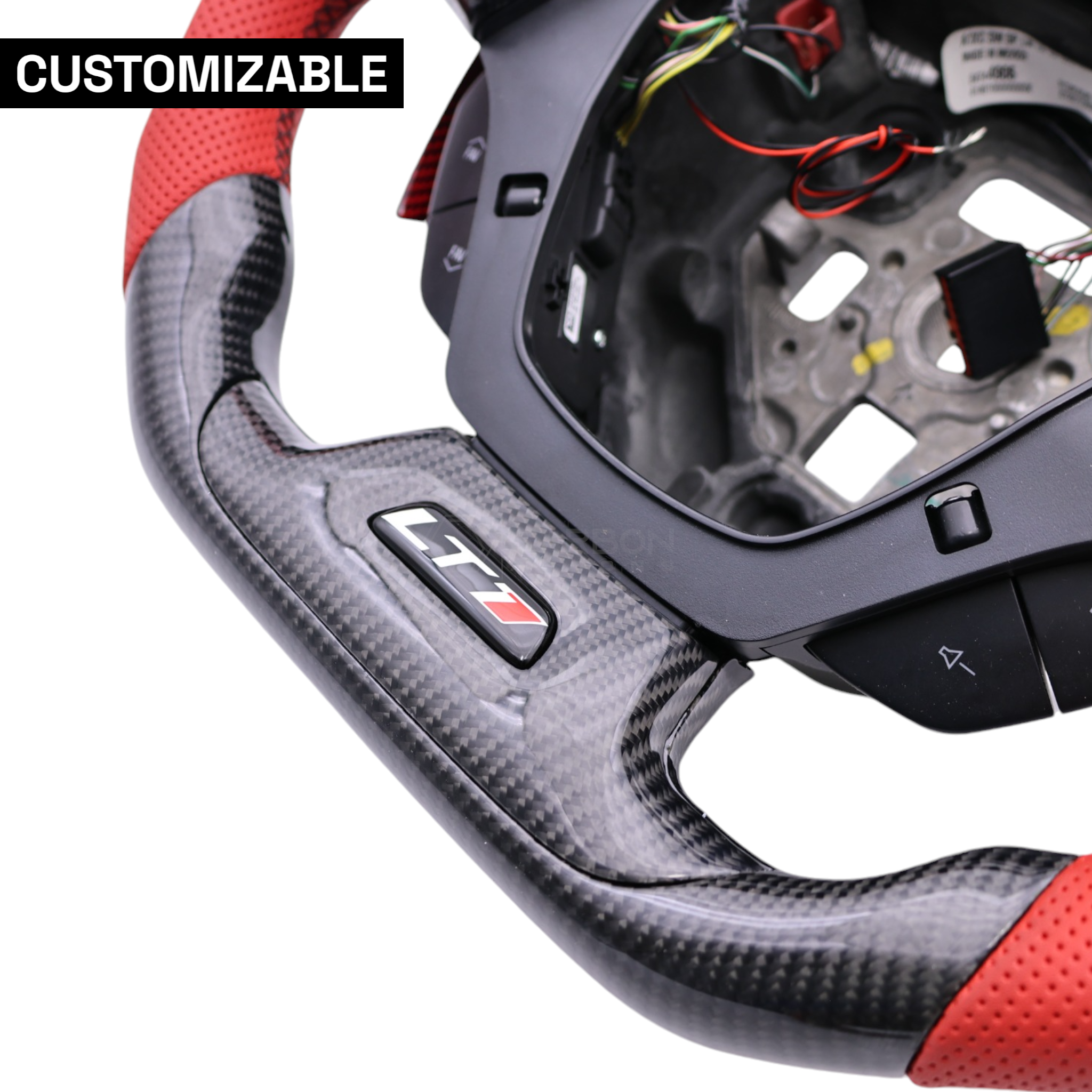 [Complete/Heated] Custom Carbon Fiber Steering Wheel For 2016-2024 Chevy Camaro