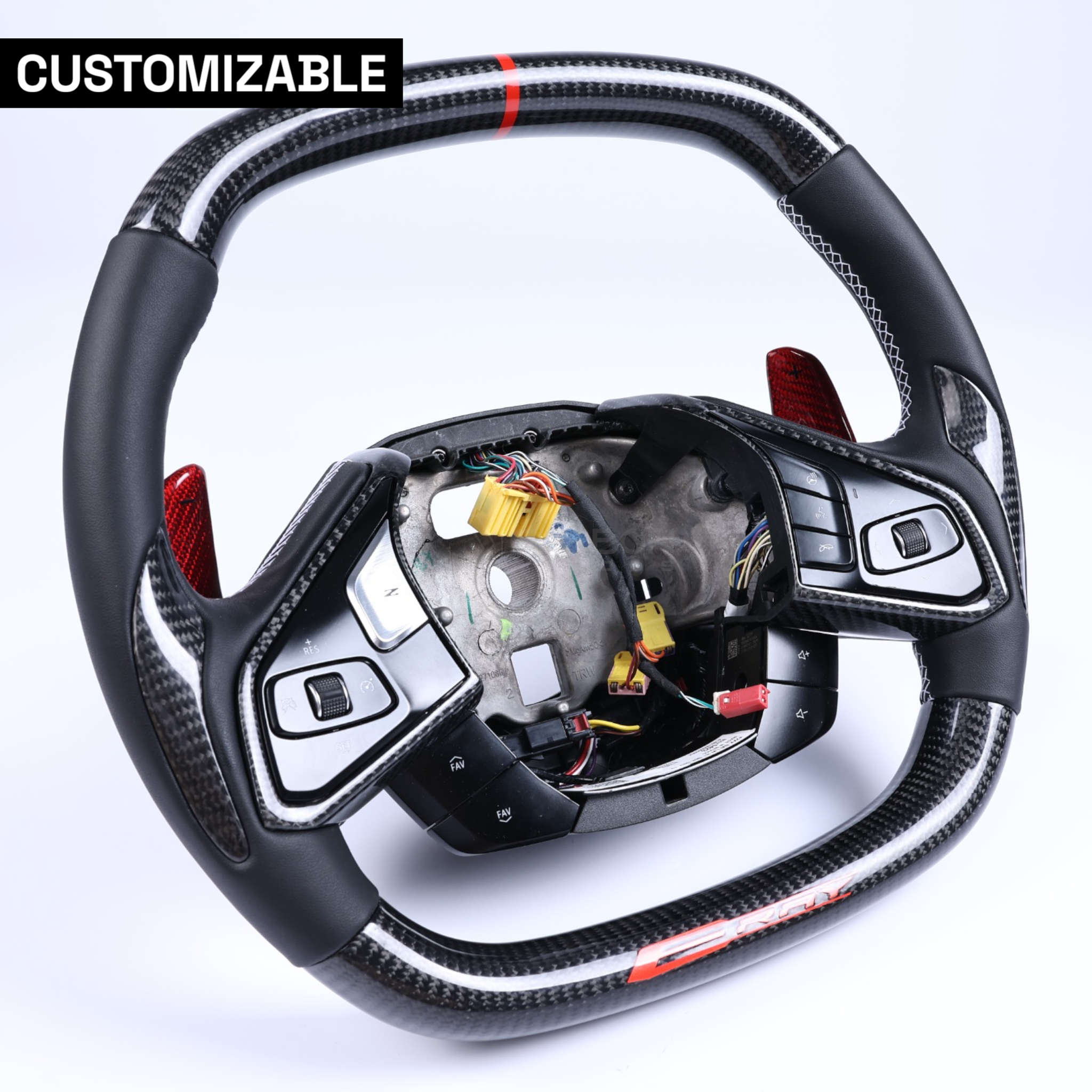 [Complete/Heated] C8 Corvette 2020+ Customizable Carbon Fiber Steering Wheel