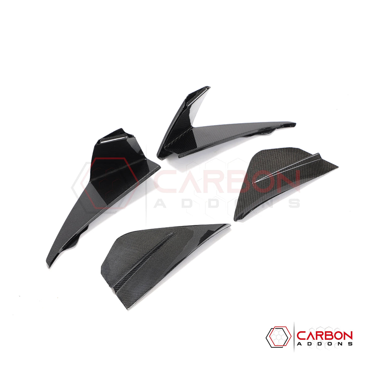 Carbon Fiber Fog Light Air Intake Vent Covers for 2018–2023 Ford Mustang GT