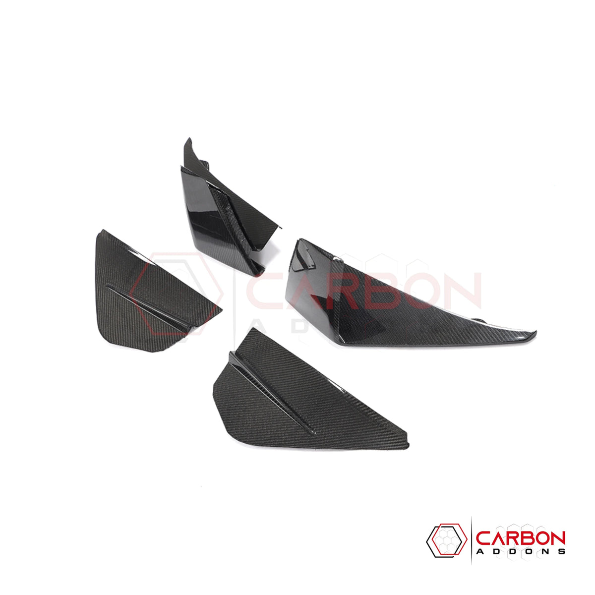Carbon Fiber Fog Light Air Intake Vent Covers for 2018–2023 Ford Mustang GT
