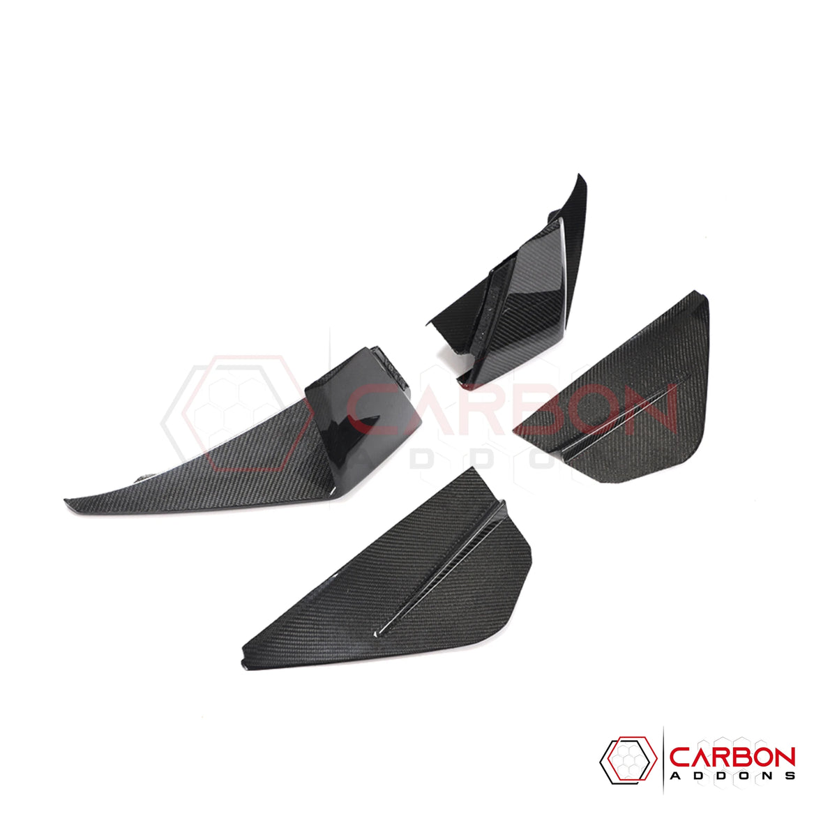 Carbon Fiber Fog Light Air Intake Vent Covers for 2018–2023 Ford Mustang GT