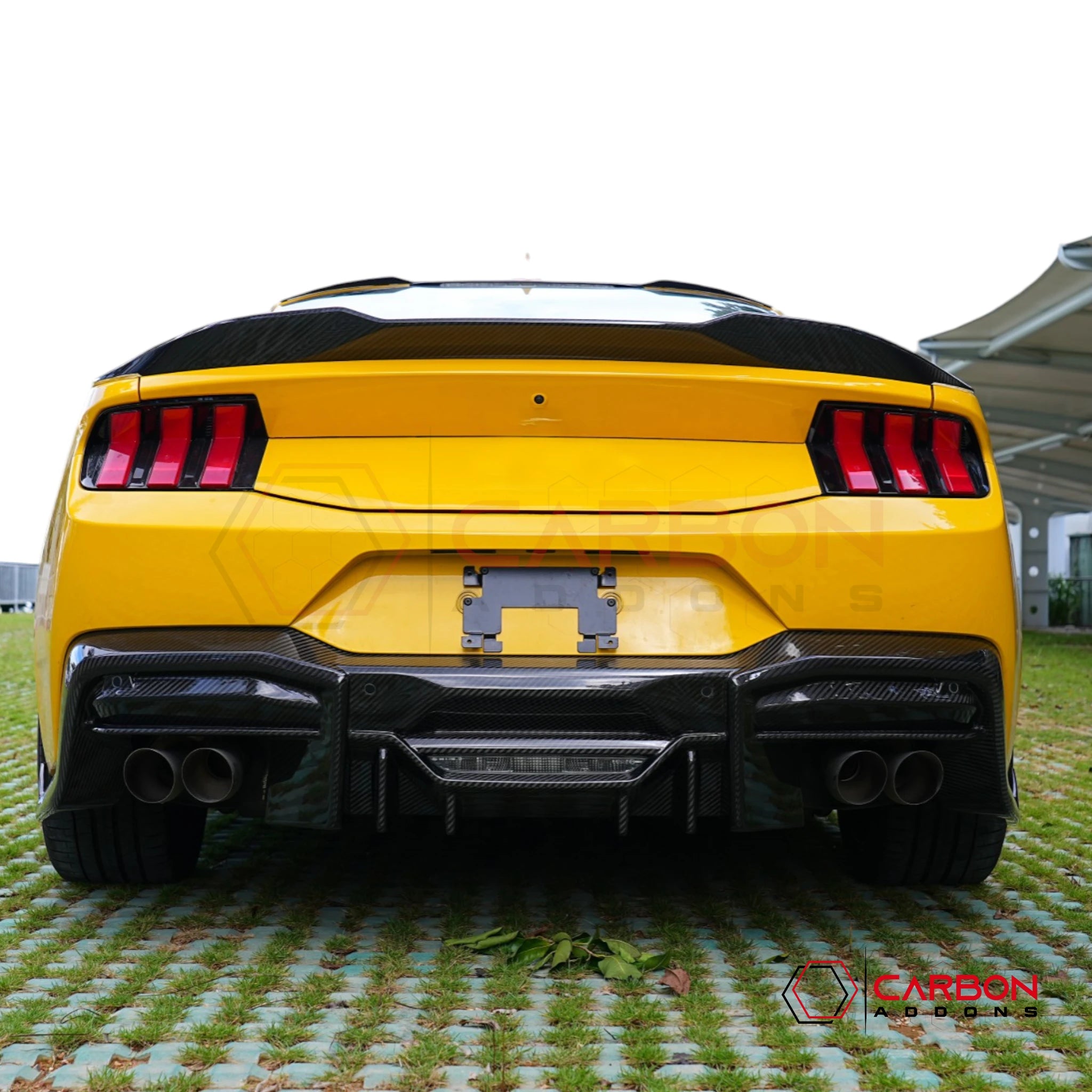 2024+ Ford Mustang (S650) GT & EcoBoost Carbon Fiber Duckbill Spoiler for  – Low Profile Gloss Carbon Wing